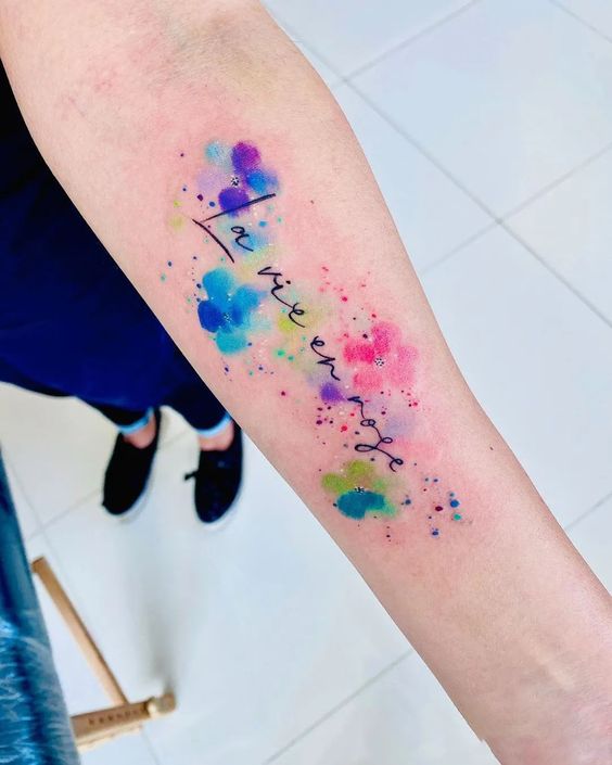 Watercolor Splash tattoo