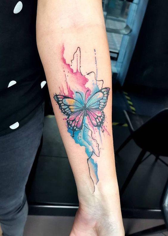Dynamic Butterfly Tattoo