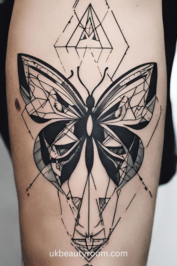 Flapping Wing Illusion Butterfly Tattoo