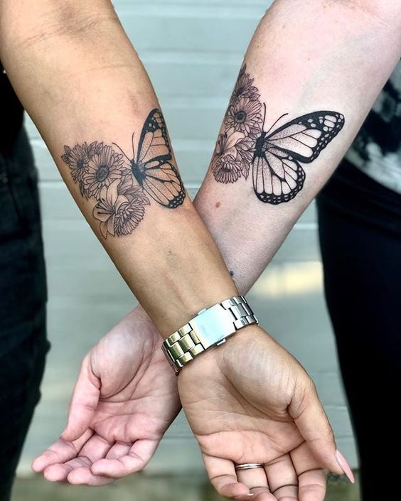 Matching Butterfly Tattoo