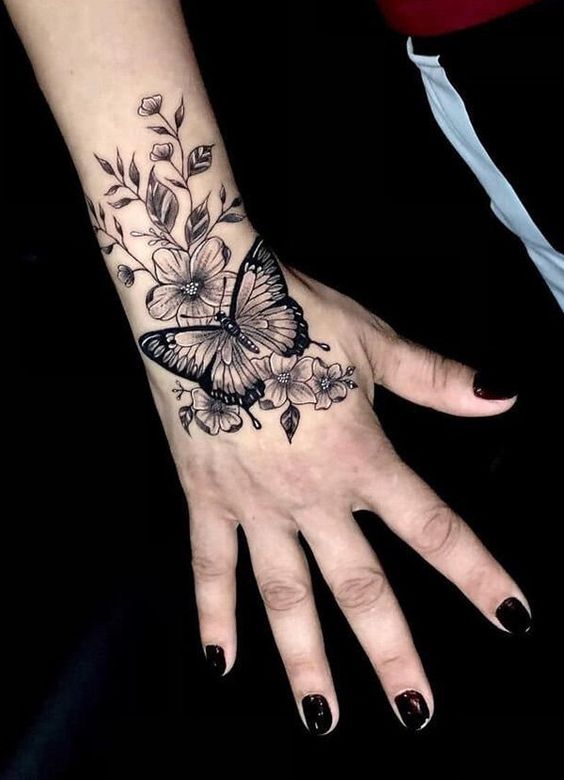 Overlapping Butterfly Tattoo