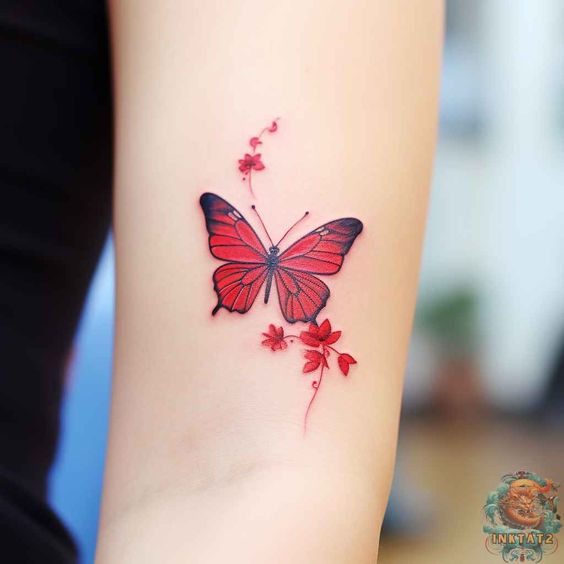 Red Butterflies Tattoo
