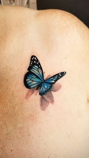 Shaded Butterfly Tattoo