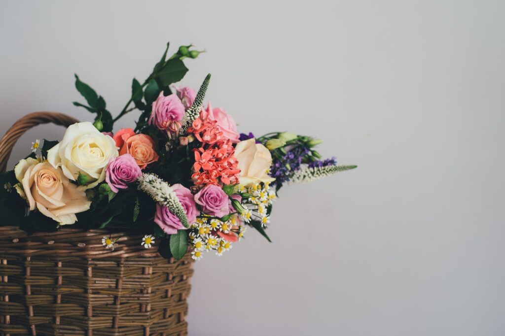 Birthday Girl In A Flower Basket