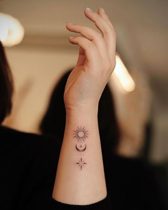 Sun and Moon Fusion tattoo